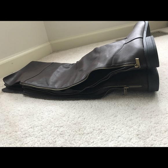 Dark brown over the knee riding boots - Picture 4 of 5